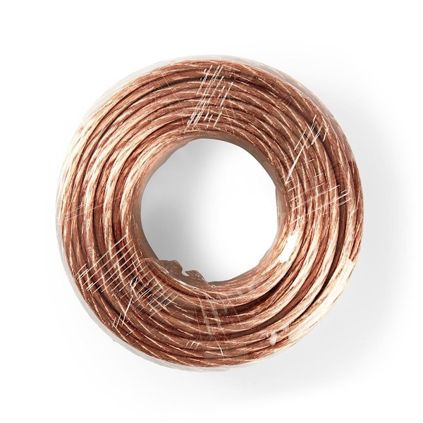Nedis Kaiutinkaapeli | 2 x 6.00 mm² | CCA | 25.0 m | Pyöreä | PVC | Läpikuultava | Kääre