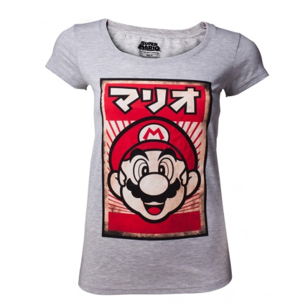 Bioworld Nintendo Propganda Mario T-shirt til kvinder, S