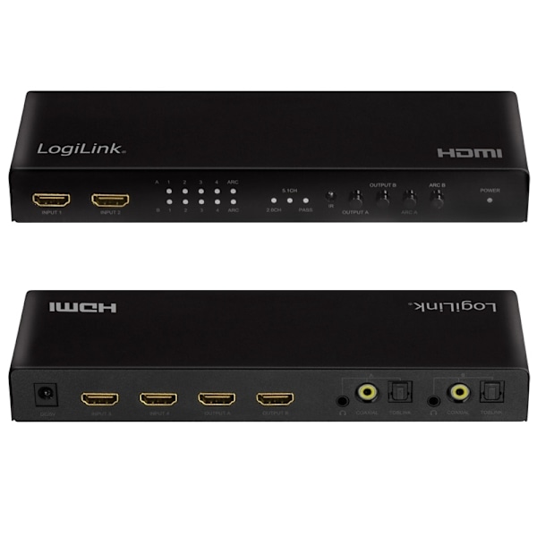 LogiLink HDMI Matrix-switch 4K/60Hz ARC