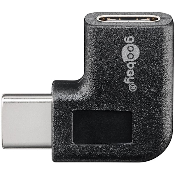 Goobay Adapter USB-C™ till USB-C™ 90°, svart USB-C™ uttag > USB-C™ plugg