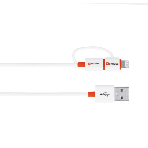 SKROSS Sync/Charge 2in1 MicroUSB & Lightning-liitin