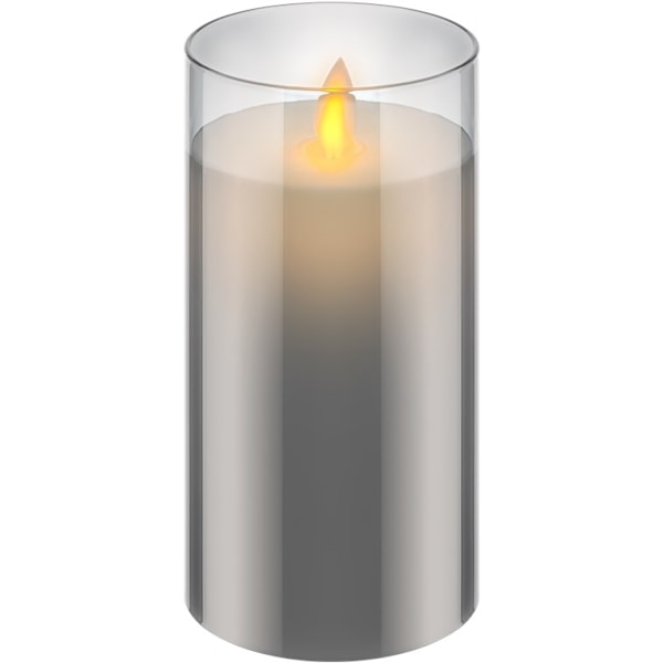 Goobay LED ægte vokslys i glas, 7,5 x 15 cm vidunderlig og sikker belysningsløsning til mange områder som huse og loggier, kontorer eller skoler