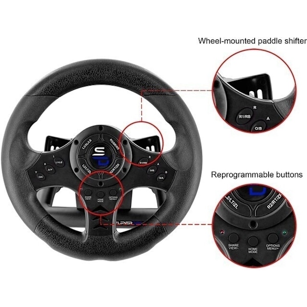 Subsonic Superdrive SV450 rattkontroll, PS4 / Xbox / Switch / PC