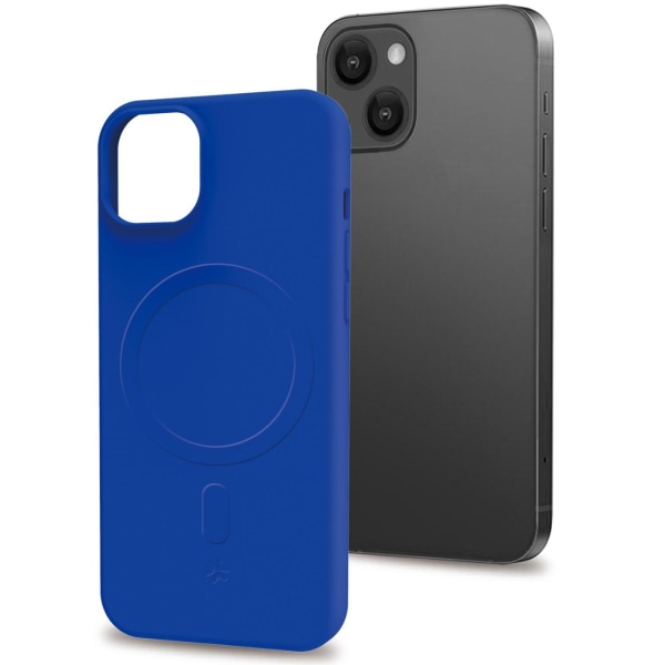 Celly Cromomag Soft rubber case MagSafe iPhone 15 Blå Blå