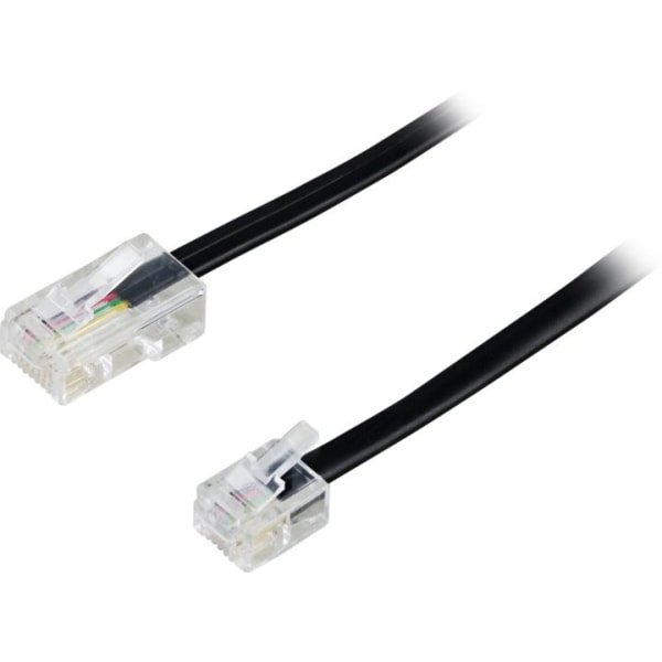 Deltaco Modular cable, 8P4C to 6P4C(RJ11), 1 m, black