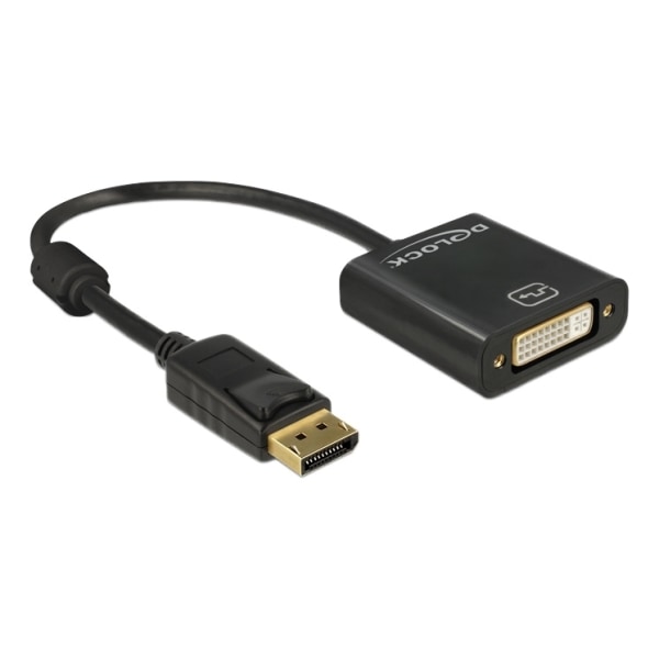 Delock Adapter Displayport 1.2 hane till DVI hona, 4K, passiv, svart