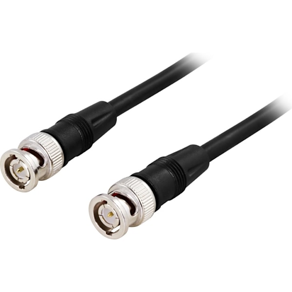 DELTACO laitekaapeli, RG59, BNC uros - uros, 75 Ohm, 5m, musta
