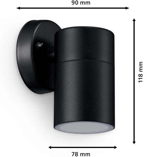 Philips Kylis Väggarmatur Downlight (GU10-sockel) IP44 Rostfritt