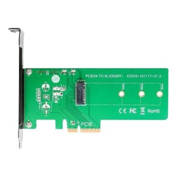 M.2-laajennuskortti SSD-levyjä varten, asennetaan PCI-E-paikkaan