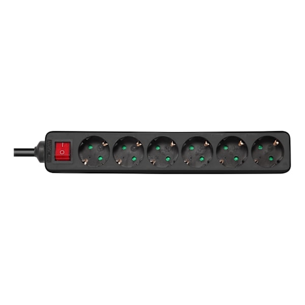 DELTACO outlet 6xCEE 7/3 1xCEE 7/7 switch 1,5m black