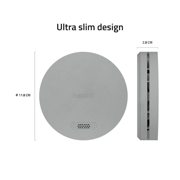 HOMBLI Smart Smoke Detector Grey