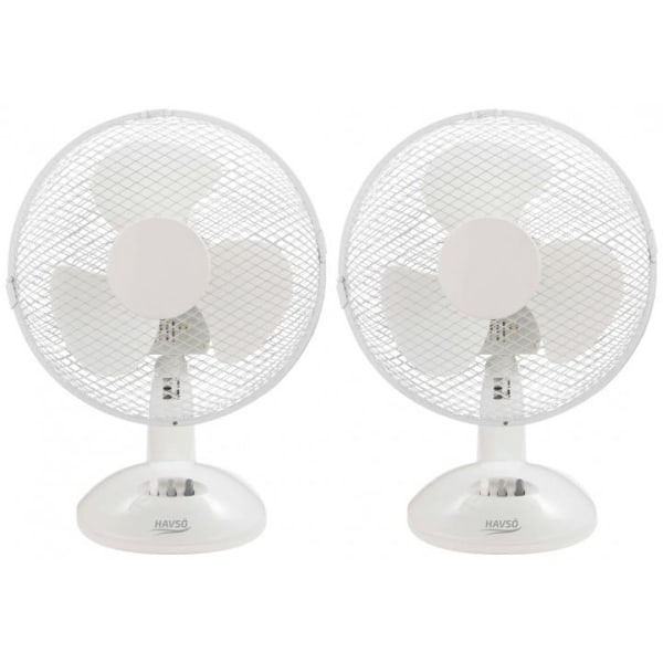 Bordsfläkt i klassisk design, Oscillerande, 26 cm, 2-pack