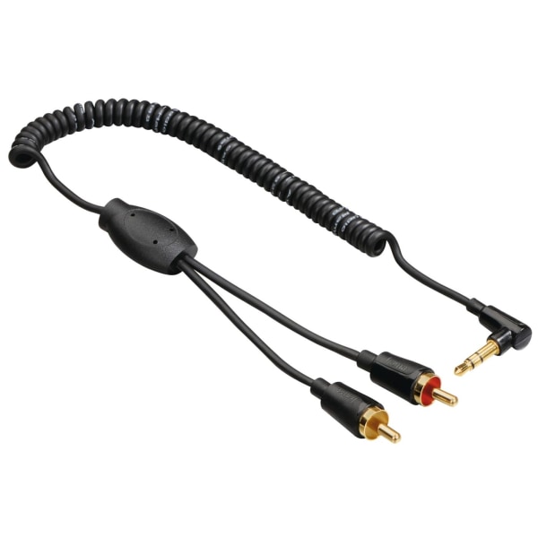 HAMA Audio Kabel 3,5mm Jack-2 Phono 0,75m Vinklet 90° TL