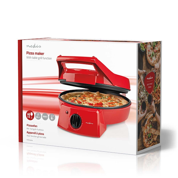 Nedis Pizzauuni ja Grilli | 30 cm | Säädettävä lämpötilan säätö | 1800 W