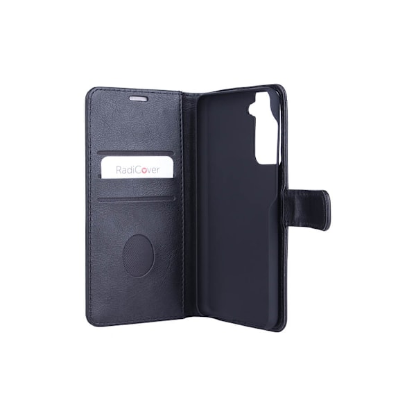 RADICOVER Strålningsskydd Mobilfodral PU Samsung  S21/S30 Flipcover Svart 3-Led RFID Svart