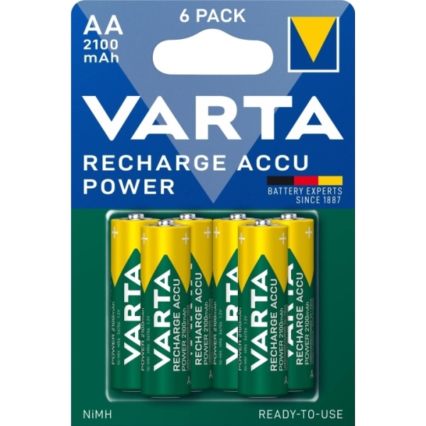 Varta Recharge Charge Accu Power AA 2100mAh 6 Pack