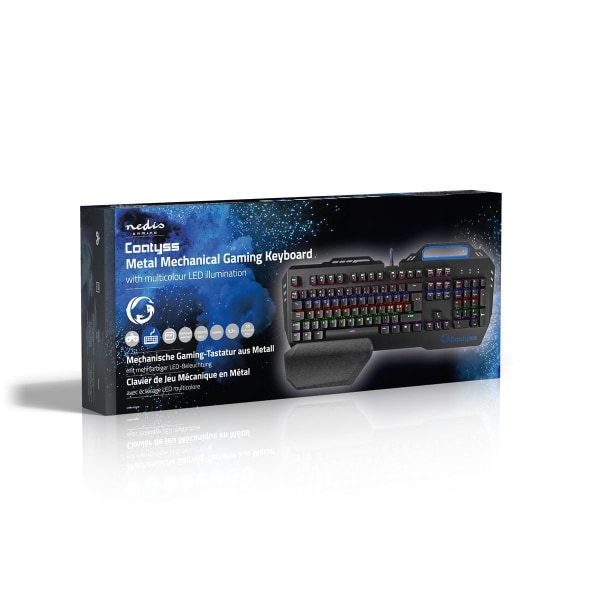 Nedis Wired Gaming Keyboard | USB | Mekaniske Taster | RGB | Nordisk | ND layout | USB Drevet | Strømkabellængde: 1.70 m | Gaming