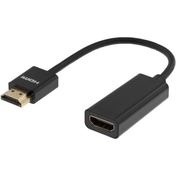 DELTACO tunn HDMI-kabel, 19-pin ha-19-pin ho, 10cm, svart (HDMI-