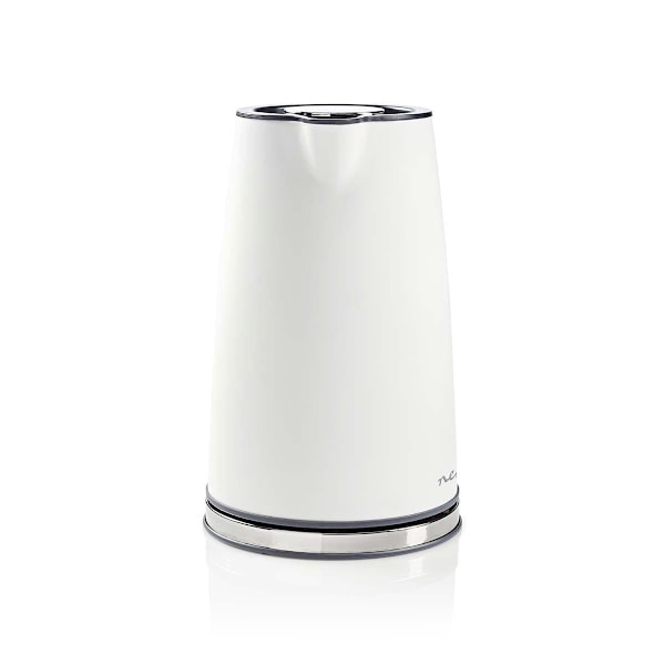 Nedis Elkedel | 1.7 l | Soft-Touch | Hvid | Drejelig 360 grader | Skjult varmeelement | Strix®-controller | Beskyttelse mod kogetørring