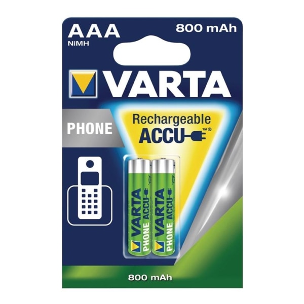 Varta Ladattava Ni-MH-Akku AAA | 1.2 V DC | 750 mAh | Esiladattu | 2-Blister-kortti