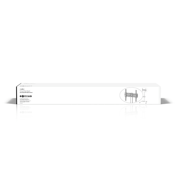 Nedis Golvstativ | 32 - 55 " | Maximal skärmvikt som stöds: 35 kg | Premium Column Design | Justerbar förinställda höjder | Snäpplås | Stål | Svart