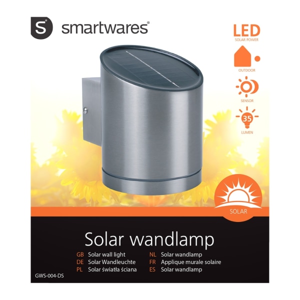 Solar GWS-004-DS Vægpære LED Sølv