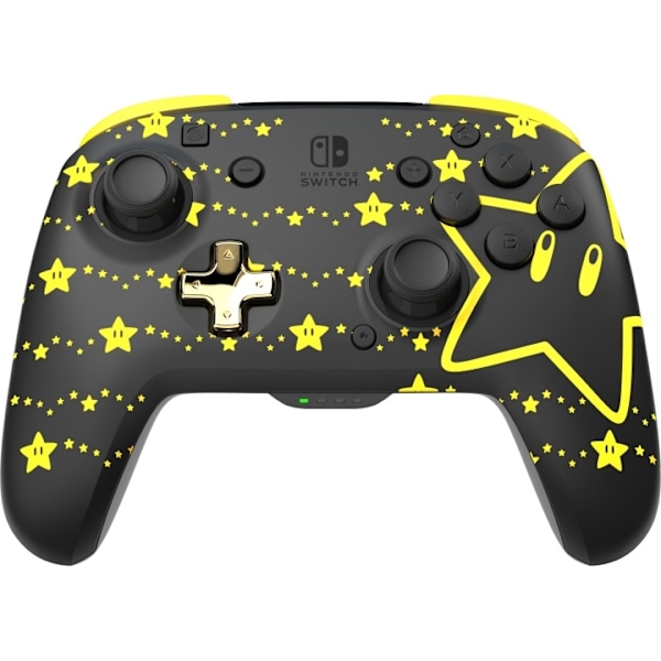 PDP Gaming Rematch Glow Wireless Controller - trådlös spelkontroll, Mario Stars, Switch
