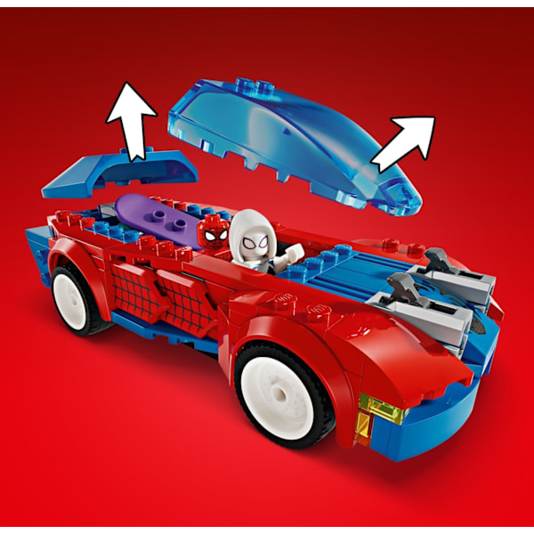 LEGO Super Heroes Marvel 76279  - Spider-Manin kilpa-auto ja Venomin Vihreä Menninkäinen