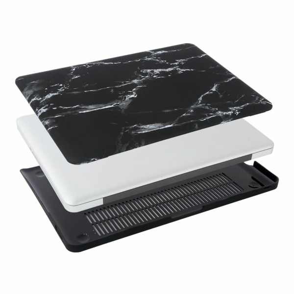 Hårdplastskal till MacBook Pro 15.4"  A1707/A1990 Marmor (Svart)