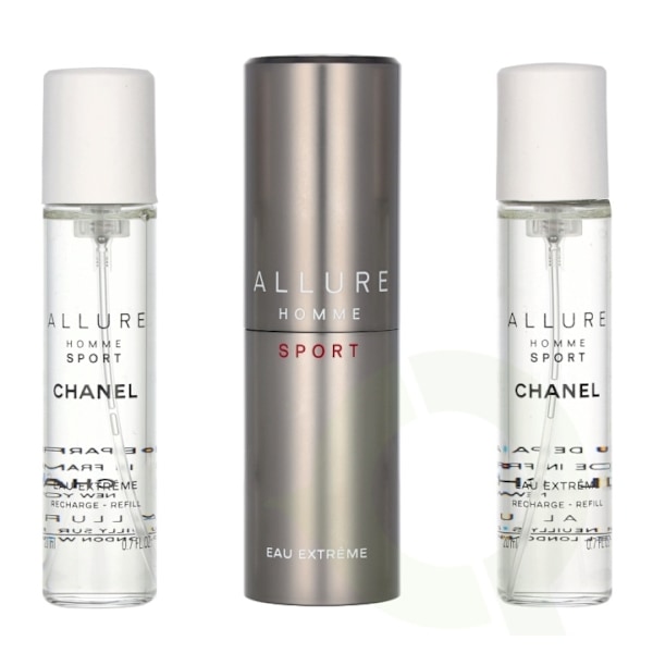 Chanel Allure Homme Sport Eau Extreme Giftset 60 ml Travel Spray Edp Spray 20ml/2x Refill Edp 20ml - Twist and Spray