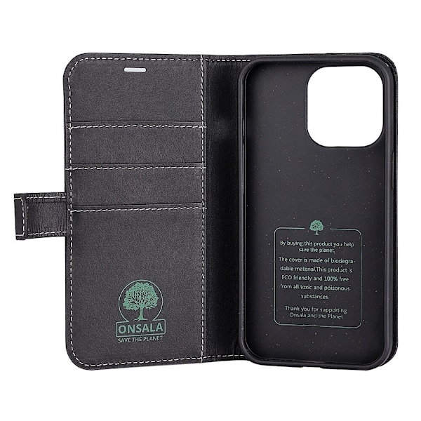 Onsala ECO Wallet iPhone 13 Pro Sort Svart