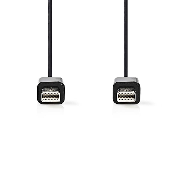 Nedis Mini DisplayPort kaapeli | DisplayPort 1.2 | Mini DisplayPort Uros | Mini DisplayPort Uros | 21.6 Gbps | Niklattu | 1.00 m | Pyöreä | PVC | Must