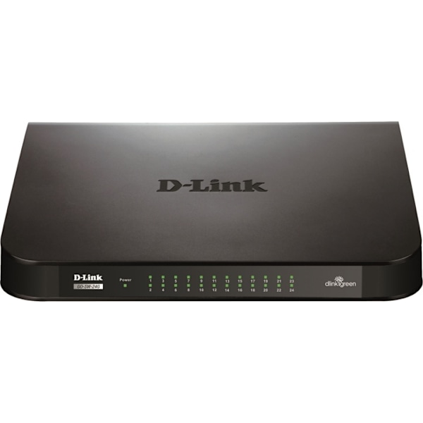 D-Link GO 24-port gigabit kytkin, musta musta