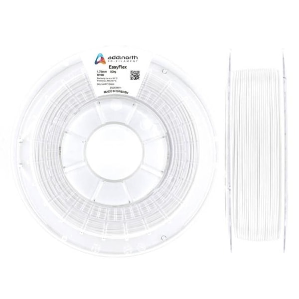 ADDNORTH Filament EasyFlex 1.75mm 500g Hvid