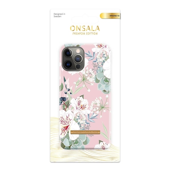 Onsala COLLECTION Mobilskal Soft Clove Flower iPhone 13 Rosa