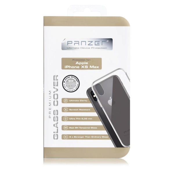 panzer iPhone XS Max, Tempered Glass Cover Transparent