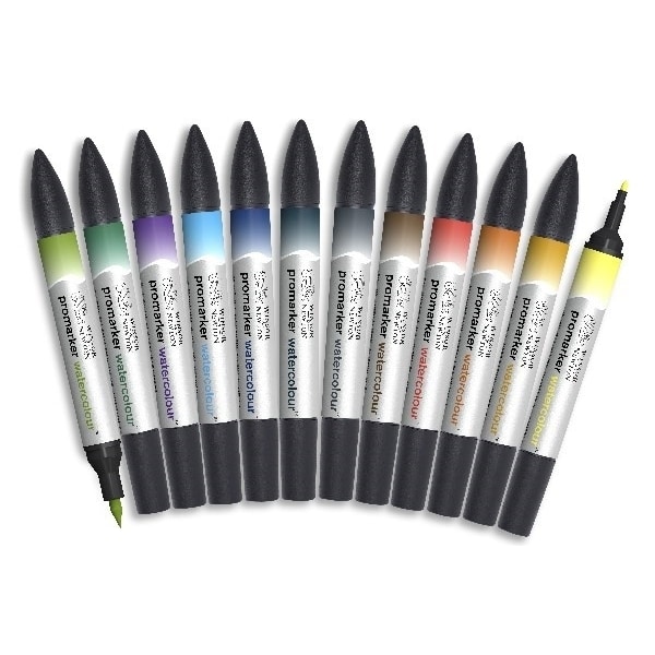 WINSOR Watercolour marker set, landscape tones 12pcs