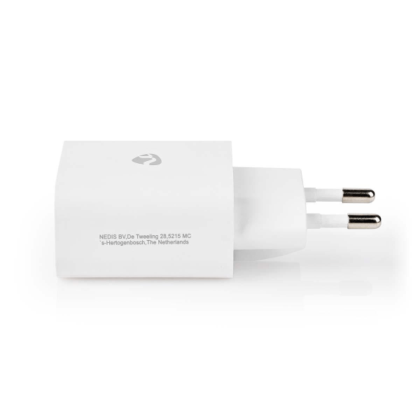 Nedis Vægoplader | 20 W | Hurtigopladningsfunktion | 1.67 A / 2.22 A / 3.0 A | Antal output: 1 | USB-C™ | Lightning 8-Pin (Loose) kabel | 1.00 m | Aut