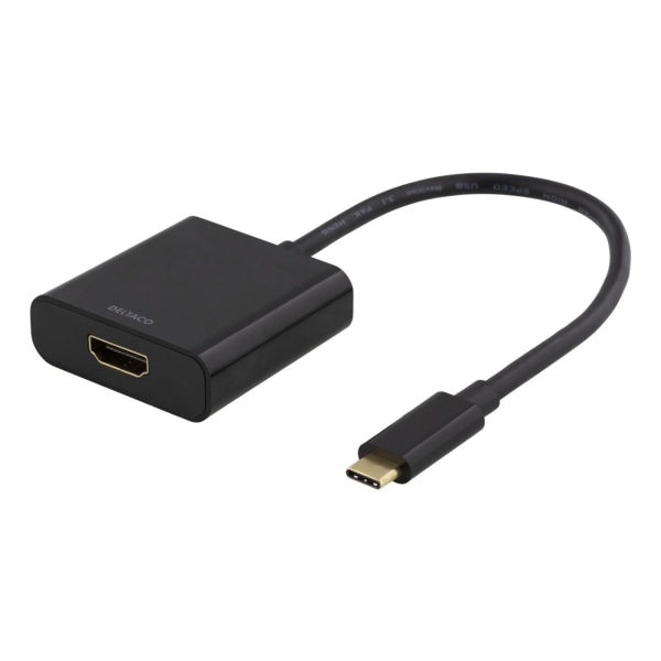 DELTACO USB-C to HDMI adapter, 4096x2160 30Hz, black