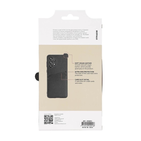 BUFFALO Backcover PU 2 card Samsung A33 5G Black Svart