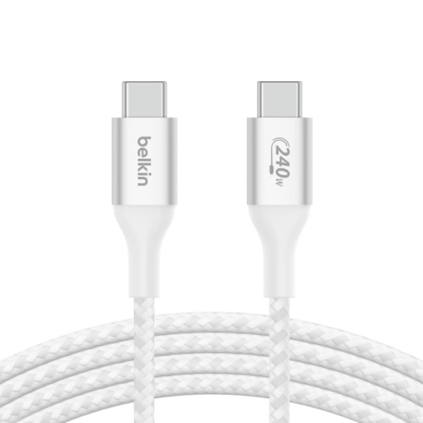 Belkin BOOST CHARGE 240W USB-C til USB-C-kabel, 2m, hvid