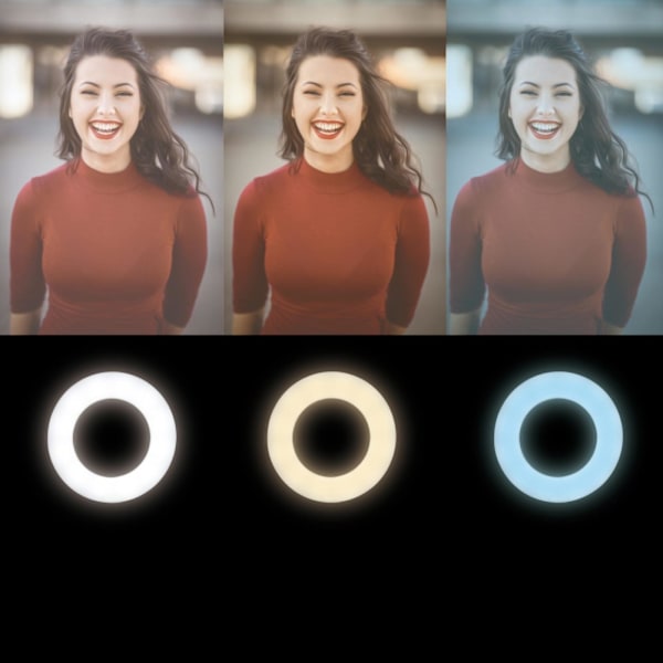 LogiLink Ring light för smartphone Ø20 cm utan stativ