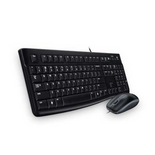 Logitech MK120 tangentbord USB QWERTY Nordiska språk Svart Svart