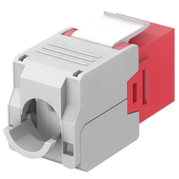 Goobay Keystone-modul RJ45 CAT 6A, UTP 16,5 mm bred, krokodiltyp, klämlist för verktygslös IDC-montering