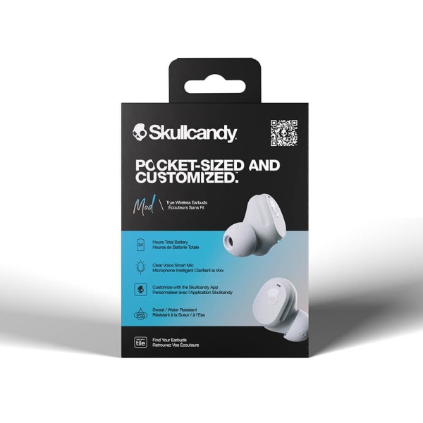 SKULLCANDY Headphone MOD True Wireless In-Ear Lightgrey Grå