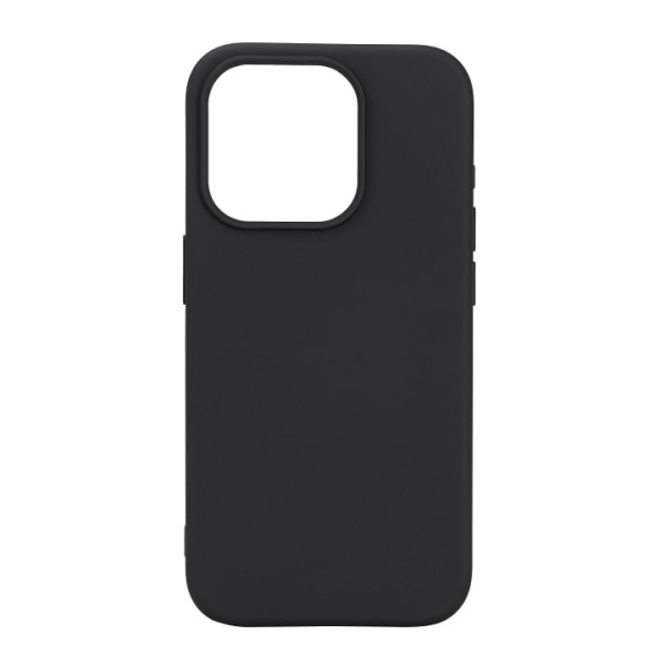 Essentials iPhone 15 Pro silikoninen takakuori, musta Svart