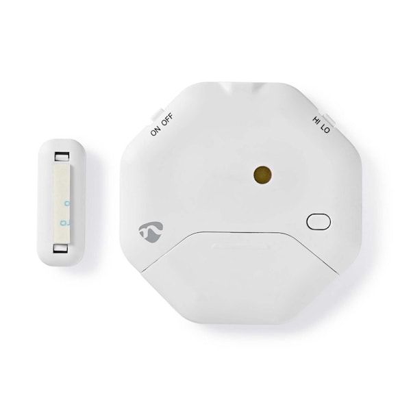 Nedis Dør Vindue Alarm | Magnetic Sensor | Batteri | 2x CR2032 | 85 dB | Hvid