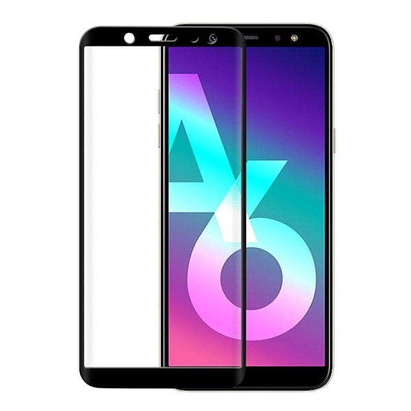 GEAR Hærdet Glas 3D Full Cover Sort Samsung A6 Transparent