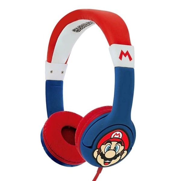 Super Mario Høretelefoner On-Ear Junir 85db Mario Röd