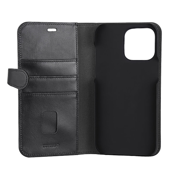 Buffalo 2in1 Wallet Leather 3 card iPhone 14 Pro Max Black Svart